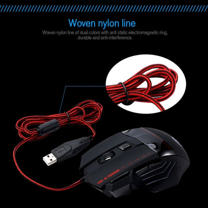 HXSJ A907 7 Keys Colorful Luminous 7D Wired Gaming Mouse(Black) -  by HXSJ | Online Shopping UK | buy2fix