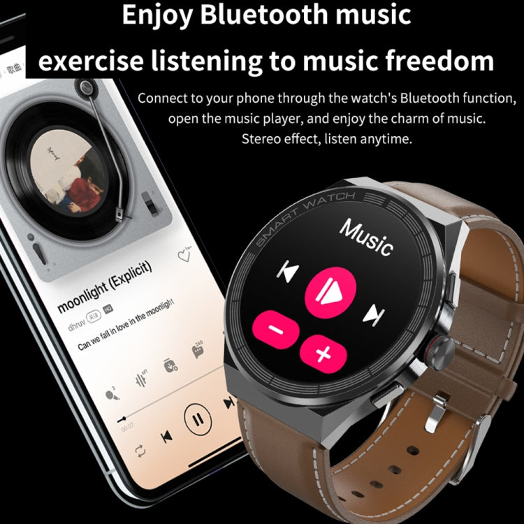 BM01 1.45 inch Steel Band IP68 Waterproof Smart Watch Support Bluetooth Call / NFC(Silver) - Smart Wear by buy2fix | Online Shopping UK | buy2fix