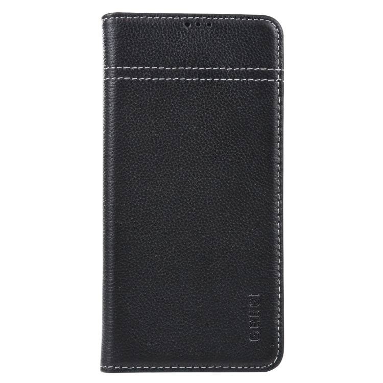 For Samsung Galaxy S23 5G GEBEI Top-grain Horizontal Flip Leather Phone Case(Black) - Galaxy S23 5G Cases by GEBEI | Online Shopping UK | buy2fix
