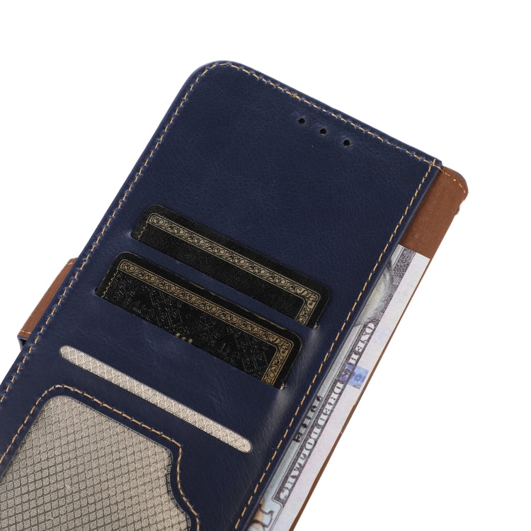 For Sony Xperia 1 V Crazy Horse Top Layer Cowhide Leather Phone Case(Blue) - Sony Cases by buy2fix | Online Shopping UK | buy2fix