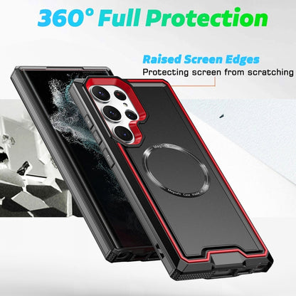 For Samsung Galaxy S23+ 5G Armour Two-color MagSafe Magnetic TPU + PC Phone Case(Black + Red) - Galaxy S23+ 5G Cases by buy2fix | Online Shopping UK | buy2fix