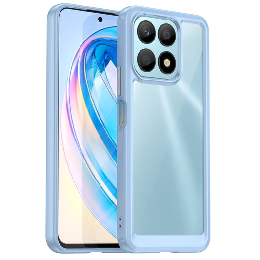 For Honor X8a Colorful Series Acrylic + TPU Phone Case(Blue) - Honor Cases by buy2fix | Online Shopping UK | buy2fix