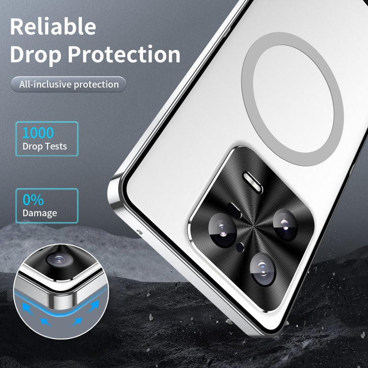 For Xiaomi 13 Pro MagSafe Magnetic Frosted Metal Phone Case(Silver) - 13 Pro Cases by buy2fix | Online Shopping UK | buy2fix