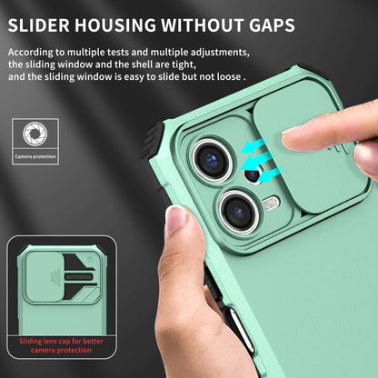 For Xiaomi Redmi Note 12 5G / Poco X5 Stereoscopic Holder Sliding Camshield Phone Case(Light Blue) - Note 12 Cases by buy2fix | Online Shopping UK | buy2fix