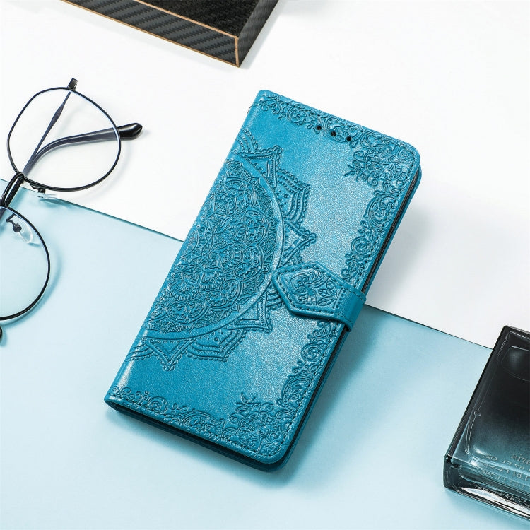 For Honor Magic5 Pro Mandala Flower Embossed Leather Phone Case(Blue) - Honor Cases by buy2fix | Online Shopping UK | buy2fix