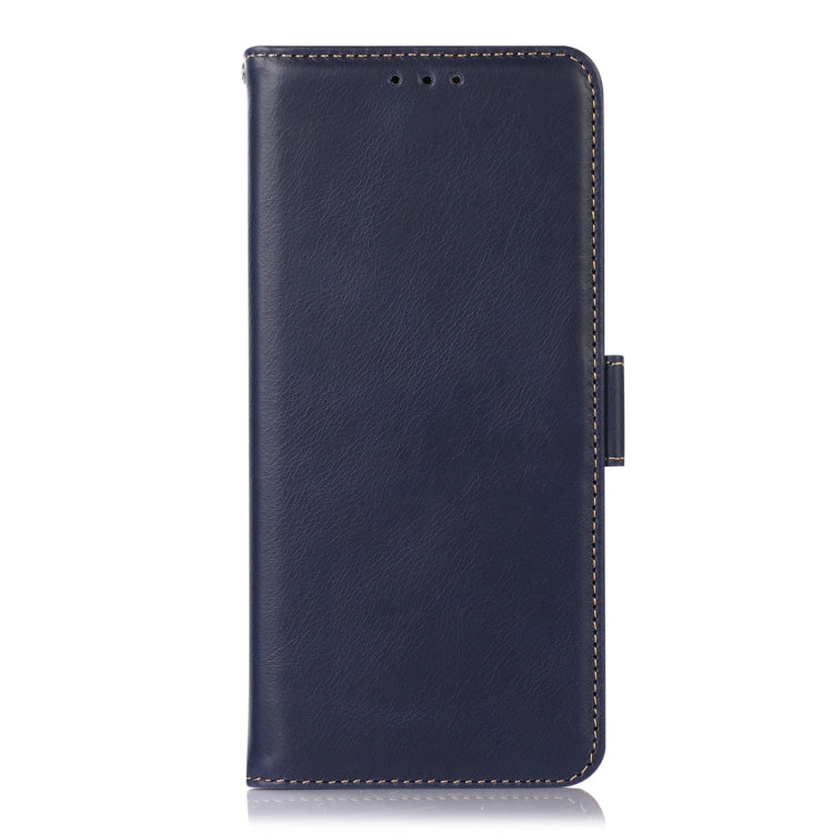 For Nokia C12 4G Crazy Horse Top Layer Cowhide Leather Phone Case(Blue) - Nokia Cases by buy2fix | Online Shopping UK | buy2fix