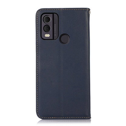 For Nokia C22 4G KHAZNEH Nappa Top Layer Cowhide Leather Phone Case(Blue) - Nokia Cases by buy2fix | Online Shopping UK | buy2fix