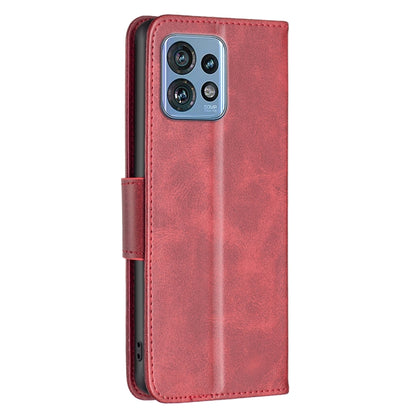 For Motorola Edge 40 Pro 5G / Moto X40 / X40 Pro Lambskin Texture Pure Color Flip Leather Phone Case(Red) - Motorola Cases by buy2fix | Online Shopping UK | buy2fix