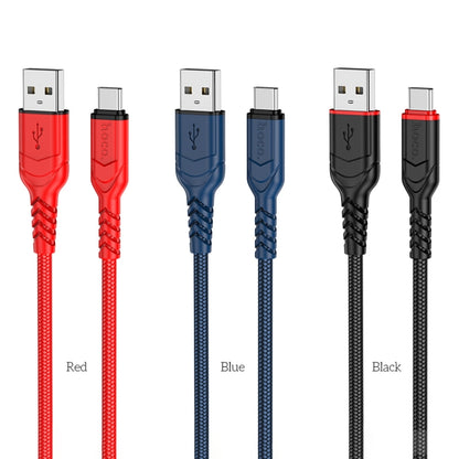 hoco X59 Victory 3A USB to USB-C / Type-C Charging Data Dable, Length:2m(Blue) - USB-C & Type-C Cable by hoco | Online Shopping UK | buy2fix