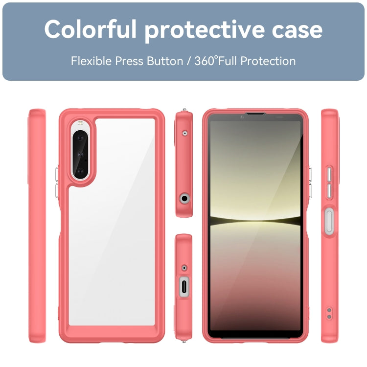 For Sony Xperia 10 V Colorful Series Acrylic + TPU Phone Case(Red) - Sony Cases by buy2fix | Online Shopping UK | buy2fix
