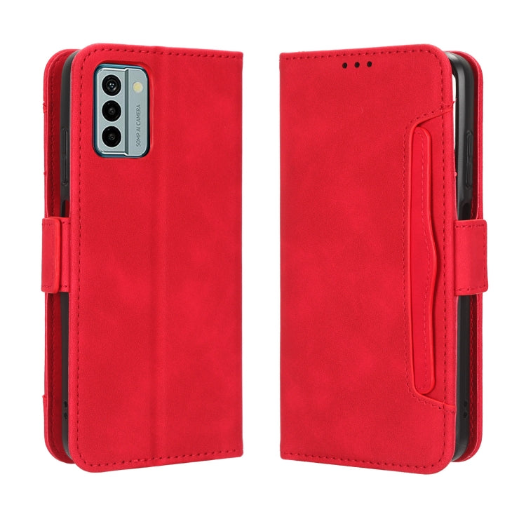 For Nokia G22 4G Skin Feel Calf Texture Card Slots Leather Phone Case(Red) - Nokia Cases by buy2fix | Online Shopping UK | buy2fix