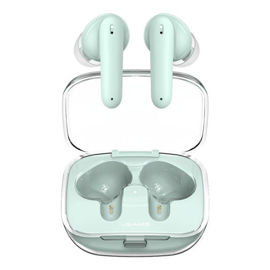 USAMS BE16 Ice Tray Series Transparent TWS In-Ear Wireless Bluetooth Earphone(Green) - TWS Earphone by USAMS | Online Shopping UK | buy2fix