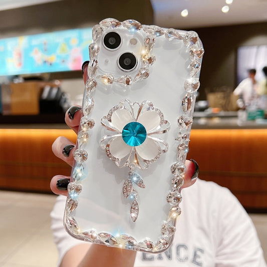 For iPhone 14 Pro Sunflower Diamond Phone Case(Transparent) - iPhone 14 Pro Cases by buy2fix | Online Shopping UK | buy2fix