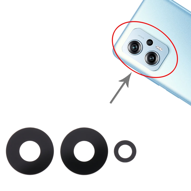 For Xiaomi Redmi Note 11T Pro+ 10pcs Back Camera Lens - Camera by buy2fix | Online Shopping UK | buy2fix