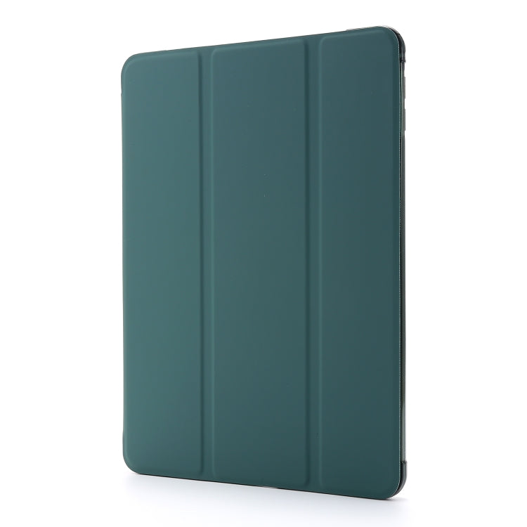 For iPad Mini 4 Airbag Horizontal Flip Leather Case with Three-fold Holder (Dark Green) - Apple Accessories by buy2fix | Online Shopping UK | buy2fix