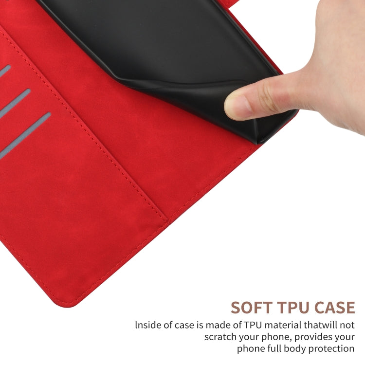 For Xiaomi 13 Lite Stitching Embossed Leather Phone Case(Red) - 13 Lite Cases by buy2fix | Online Shopping UK | buy2fix