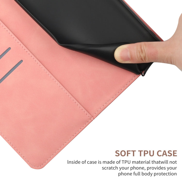 For Xiaomi POCO F5 Pro 5G Stitching Embossed Leather Phone Case(Pink) - Xiaomi Cases by buy2fix | Online Shopping UK | buy2fix