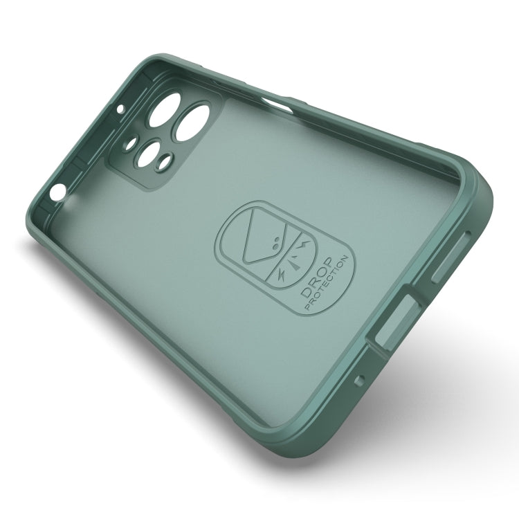 For Xiaomi Redmi 12 4G Magic Shield TPU + Flannel Phone Case(Dark Green) - Xiaomi Cases by buy2fix | Online Shopping UK | buy2fix