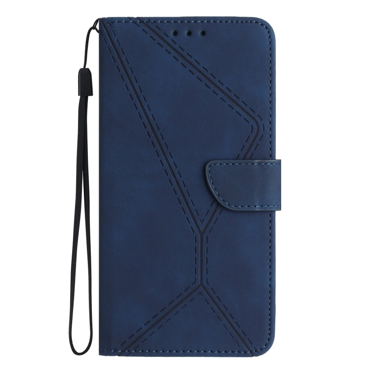 For Samsung Galaxy S21+ 5G Stitching Embossed Leather Phone Case(Blue) - Galaxy S21+ 5G Cases by buy2fix | Online Shopping UK | buy2fix