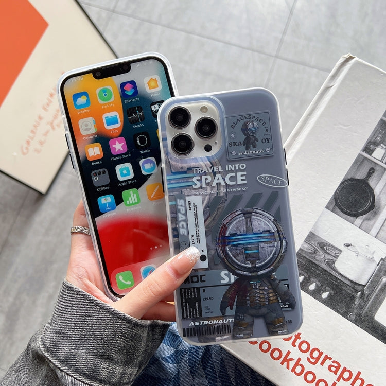 For iPhone 11 Dual-side IMD Astronaut Frosted Phone Case(Blue Grey) - iPhone 11 Cases by buy2fix | Online Shopping UK | buy2fix