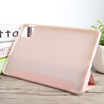 For Xiaomi Pad 6 / Pad 6 Pro Three-fold Holder Flip Tablet Leather Case(Light Pink) -  by buy2fix | Online Shopping UK | buy2fix