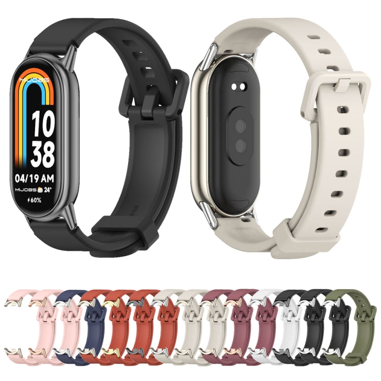 For Xiaomi Mi Band 8 / 9 / 9 NFC Mijobs Silicone Breathable Watch Band(Orange+Light Gold) - Watch Bands by MIJOBS | Online Shopping UK | buy2fix