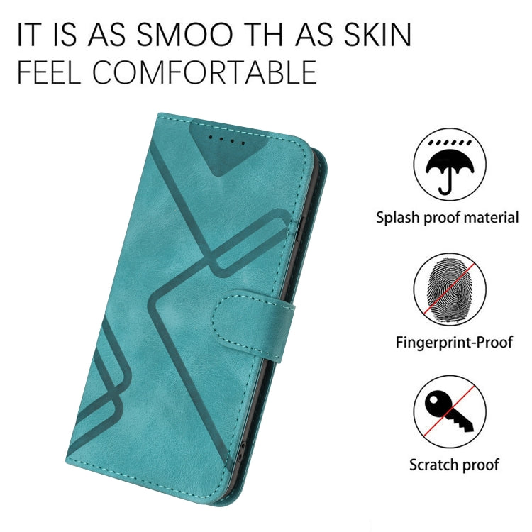 For Honor 8S Line Pattern Skin Feel Leather Phone Case(Light Blue) - Honor Cases by buy2fix | Online Shopping UK | buy2fix