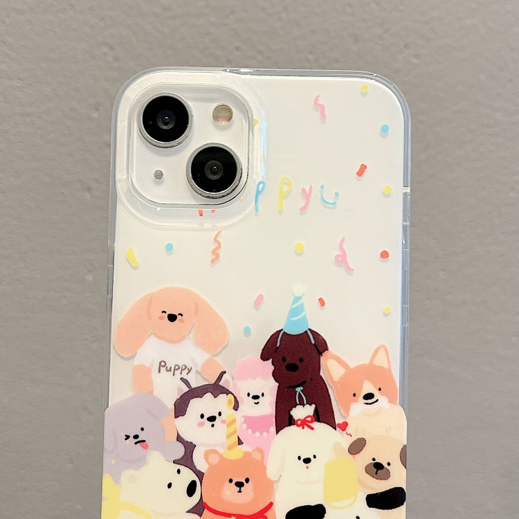 For iPhone 12 Pro IMD Cute Animal Pattern Phone Case(Dog) - iPhone 12 / 12 Pro Cases by buy2fix | Online Shopping UK | buy2fix