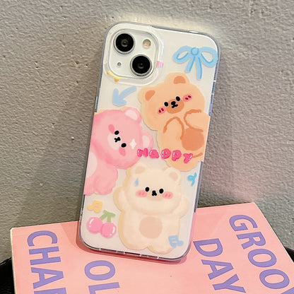 For iPhone 11 Pro Max IMD Cute Animal Pattern Phone Case(Bear) - iPhone 11 Pro Max Cases by buy2fix | Online Shopping UK | buy2fix