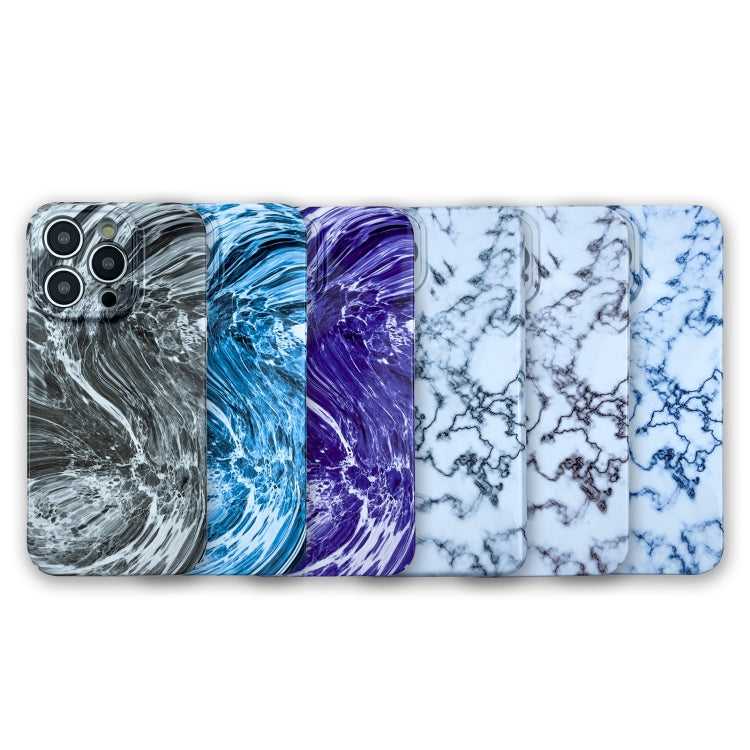 For iPhone 11 Pro Max Marble Pattern Phone Case(Navy Blue White) - iPhone 11 Pro Max Cases by buy2fix | Online Shopping UK | buy2fix