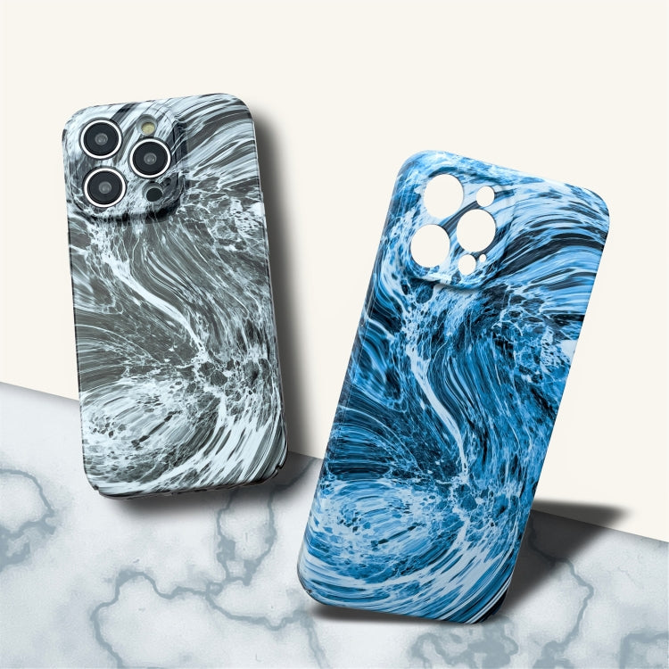 For iPhone 12 Pro Max Marble Pattern Phone Case(Green White) - iPhone 12 Pro Max Cases by buy2fix | Online Shopping UK | buy2fix