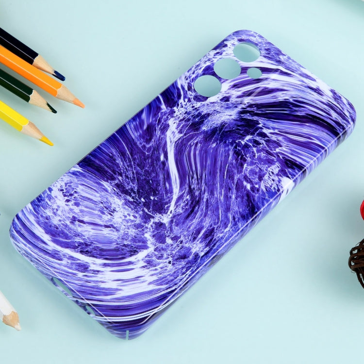 For Samsung Galaxy A14 Marble Pattern Phone Case(Purple White) - Galaxy Phone Cases by buy2fix | Online Shopping UK | buy2fix