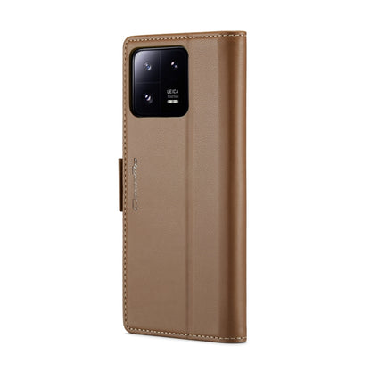 For Xiaomi 13 Pro CaseMe 023 Butterfly Buckle Litchi Texture RFID Anti-theft Leather Phone Case(Brown) - 13 Pro Cases by CaseMe | Online Shopping UK | buy2fix
