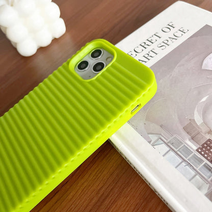 For iPhone 11 Pro Max Stripe Pattern Cooling TPU Phone Case(Green) - iPhone 11 Pro Max Cases by buy2fix | Online Shopping UK | buy2fix