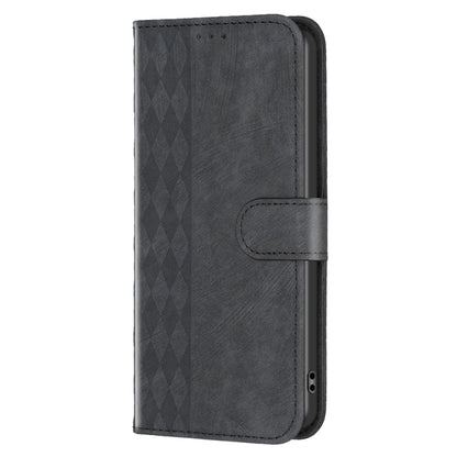 For Xiaomi 13 Lite 5G / Civi 2 Plaid Embossed Leather Phone Case(Black) - 13 Lite Cases by buy2fix | Online Shopping UK | buy2fix