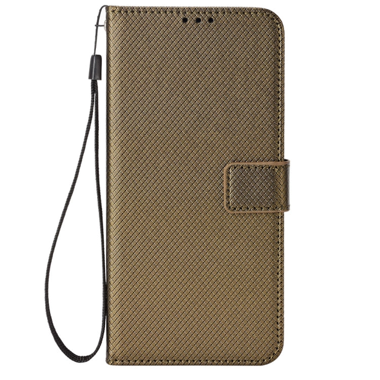 For Sony Xperia 1 V Diamond Texture Leather Phone Case(Brown) - Sony Cases by buy2fix | Online Shopping UK | buy2fix