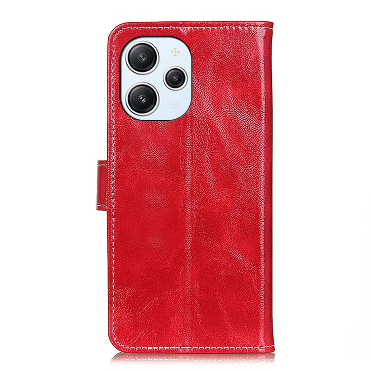 For Xiaomi Redmi 12 4G Retro Crazy Horse Texture Horizontal Flip Leather Phone Case(Red) - Xiaomi Cases by buy2fix | Online Shopping UK | buy2fix