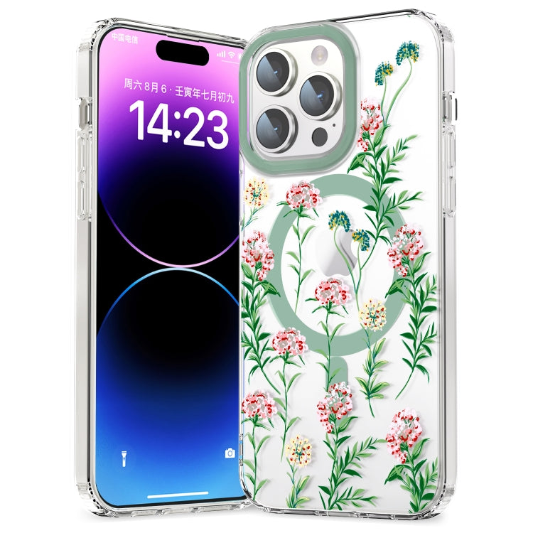 For iPhone 11 Pro Max MagSafe Magnetic TPU Phone Case(Vine Rose) - iPhone 11 Pro Max Cases by buy2fix | Online Shopping UK | buy2fix