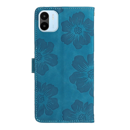 For Xiaomi Redmi A1 Flower Embossing Pattern Leather Phone Case(Blue) - Xiaomi Cases by buy2fix | Online Shopping UK | buy2fix