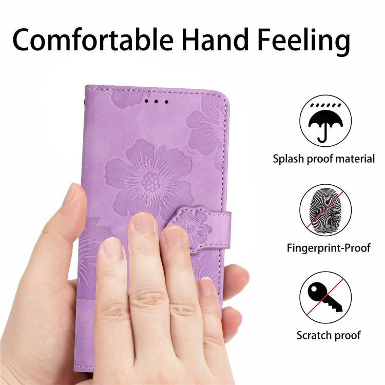 For Xiaomi Redmi Note 12S Flower Embossing Pattern Leather Phone Case(Purple) - Xiaomi Cases by buy2fix | Online Shopping UK | buy2fix