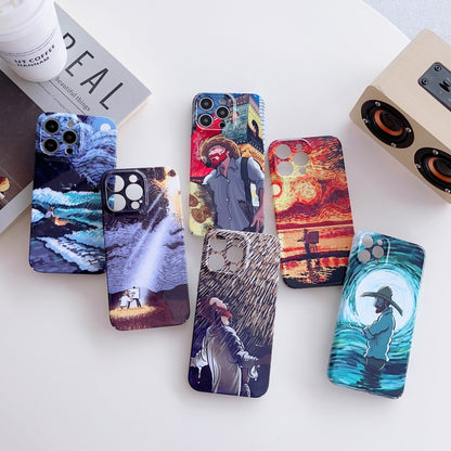 For iPhone 11 Pro Precise Hole Oil Painting Pattern PC Phone Case(Sea Wave) - iPhone 11 Pro Cases by buy2fix | Online Shopping UK | buy2fix