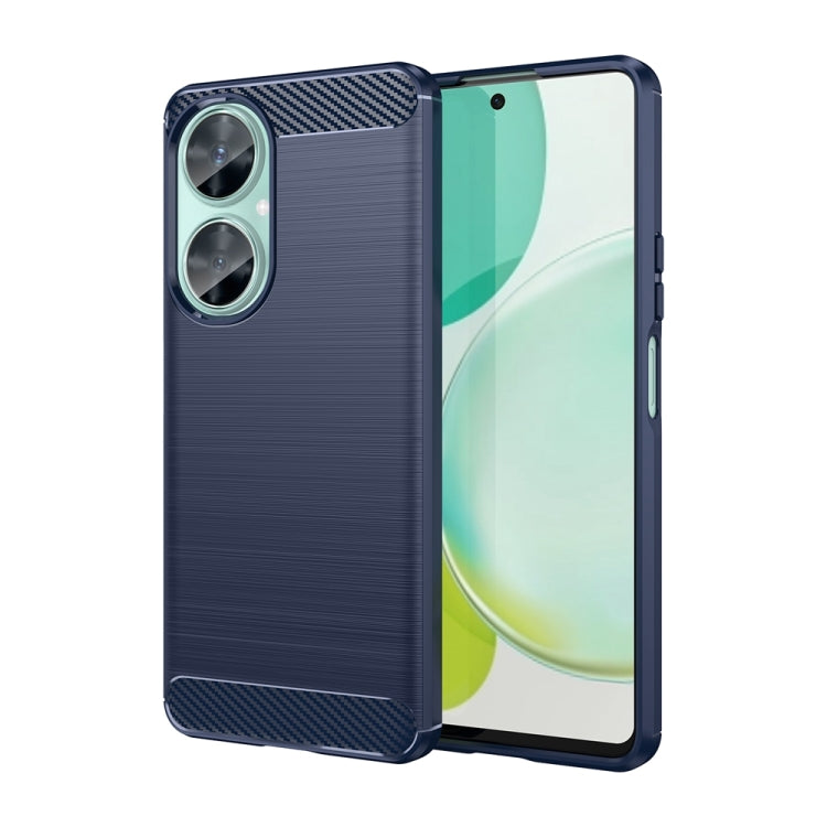 For Huawei Enjoy 60 Pro Brushed Texture Carbon Fiber TPU Phone Case(Blue) - Huawei Cases by buy2fix | Online Shopping UK | buy2fix