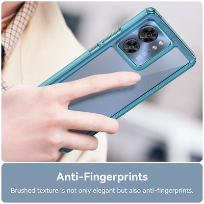 For Motorola Edge 40 Colorful Series Acrylic + TPU Phone Case(Transparent Blue) - Motorola Cases by buy2fix | Online Shopping UK | buy2fix