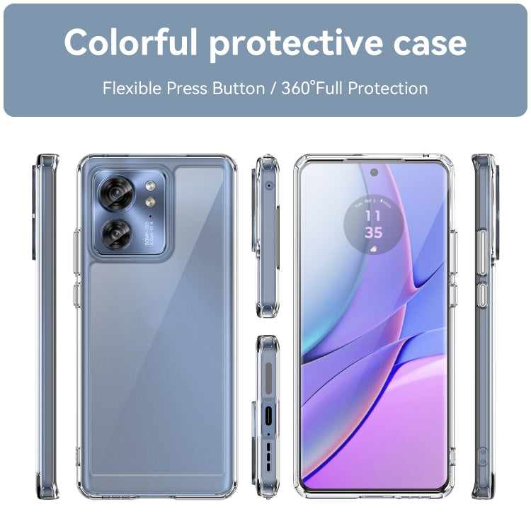 For Motorola Edge 40 Colorful Series Acrylic + TPU Phone Case(Transparent) - Motorola Cases by buy2fix | Online Shopping UK | buy2fix
