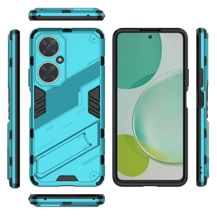 For Huawei nova 11i 4G Punk Armor 2 in 1 PC + TPU Phone Case with Holder(Blue) - Huawei Cases by buy2fix | Online Shopping UK | buy2fix
