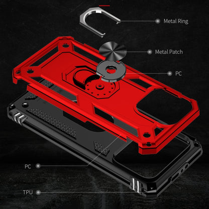 For iPhone 15 Shockproof TPU + PC Phone Case with Holder(Red) - iPhone 15 Cases by buy2fix | Online Shopping UK | buy2fix