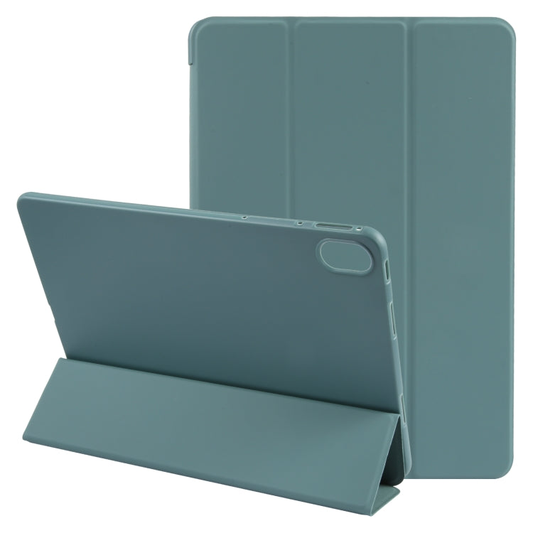 For Huawei MatePad Air 11.5 GEBEI 3-folding Holder Shockproof Flip Leather Tablet Case(Dark Green) - Huawei by GEBEI | Online Shopping UK | buy2fix