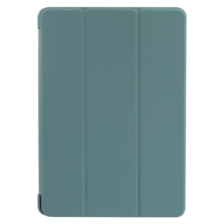 For Huawei MatePad Air 11.5 GEBEI 3-folding Holder Shockproof Flip Leather Tablet Case(Dark Green) - Huawei by GEBEI | Online Shopping UK | buy2fix