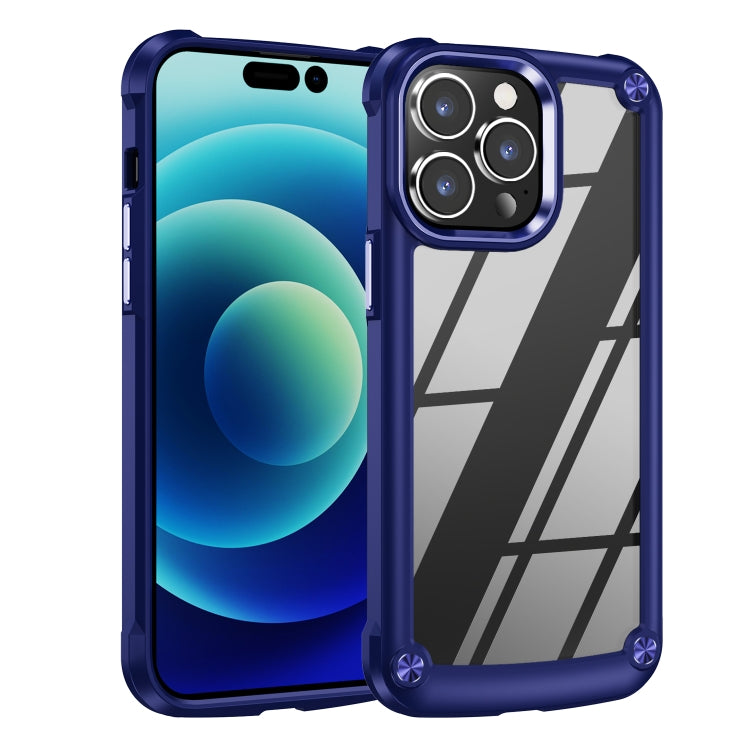 For iPhone 15 Pro Max TPU + PC Lens Protection Phone Case(Blue) - iPhone 15 Pro Max Cases by buy2fix | Online Shopping UK | buy2fix