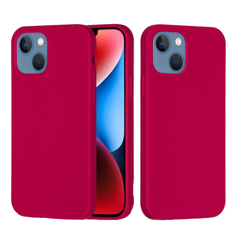 For iPhone 15 Solid Color Silicone Phone Case(Rose Red) - iPhone 15 Cases by buy2fix | Online Shopping UK | buy2fix